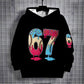 Grappige hoodie met 67 meme-design voor kinderen