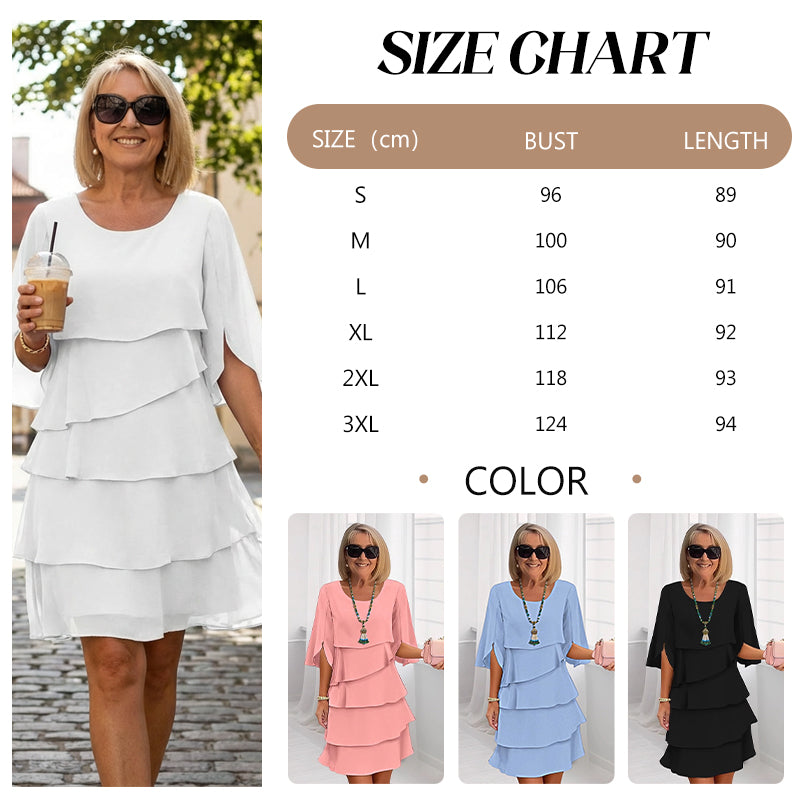 💎💎 60% RABATT! Mehrlagiges Rüschenkleid: knitterarm & vielseitig – vom Büro bis zur Party 👗✨