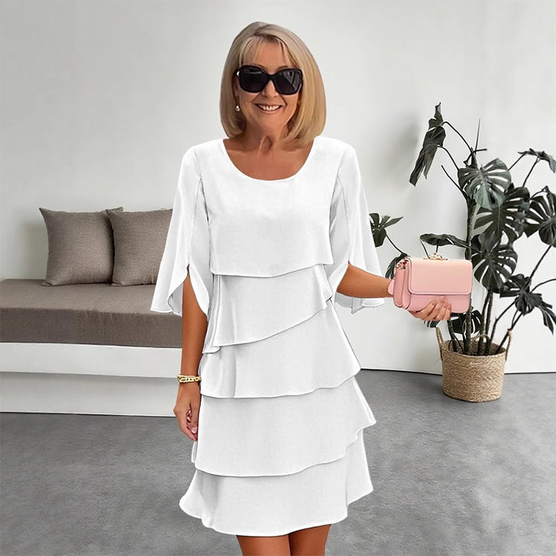 💎💎 60% RABATT! Mehrlagiges Rüschenkleid: knitterarm & vielseitig – vom Büro bis zur Party 👗✨