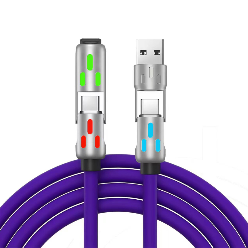🔌 50% RABATT! ⚡ Universelles 4-in-1-RGB-Schnellladekabel – Langlebig, vielseitig & leuchtend – Perfekt für alle Geräte & schnelles Laden ✨