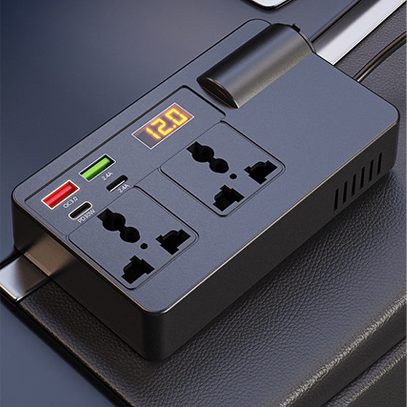 🏆 Sonderpreis am letzten Tag: 22.99 €! 📢📢 50 % RABATT!! ⏰🔋 Tragbarer Auto-Wechselrichter 12 V/24 V auf 220 V mit Digitalanzeige