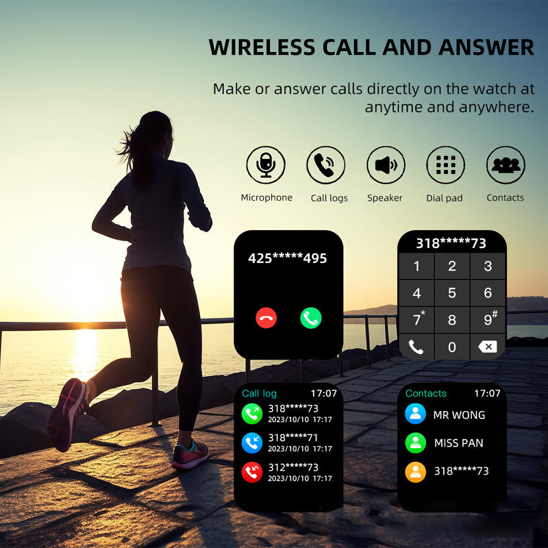 ⌚ 56% RABATT! 📱 Bluetooth Sport-Smartwatch – 100 Sportmodi, IP68 Wasserdicht & 7 Tage Akkulaufzeit 🏃‍♂️