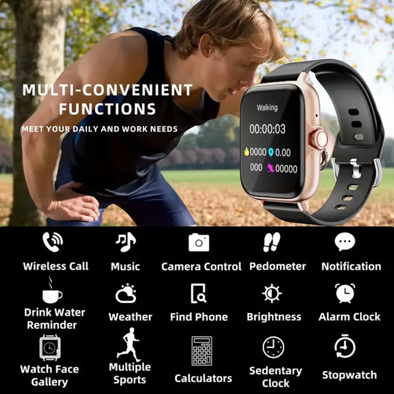 ⌚ 56% RABATT! 📱 Bluetooth Sport-Smartwatch – 100 Sportmodi, IP68 Wasserdicht & 7 Tage Akkulaufzeit 🏃‍♂️