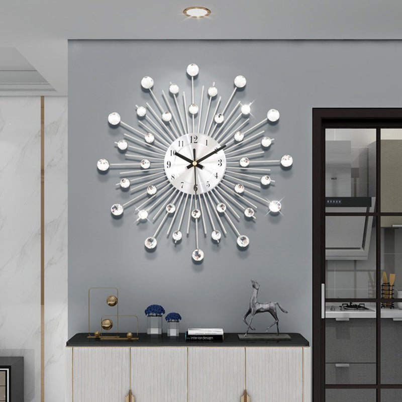 ✨🕰️ 58 % Rabatt ⚡ Kreative Wanduhr mit Strasssteinen – Leise, minimalistischer Luxus für Wohnzimmer, Esszimmer und Eingangsbereich! 💎🏡