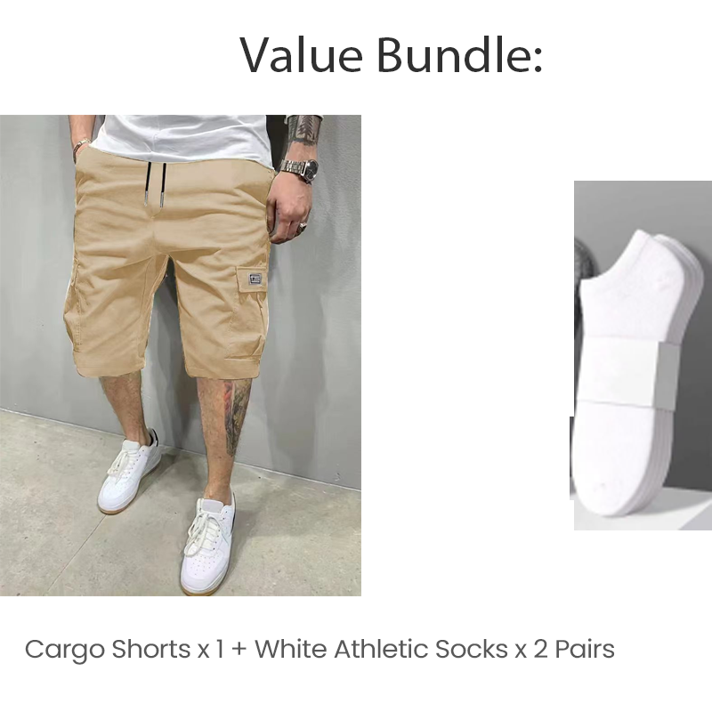 📢📢56 % Rabatt!! ⏰Leichte Cargoshorts – Atmungsaktives Material, knielang. Sichere Taschen für Handy und Schlüssel. Bequem den ganzen Tag. ✅☀️