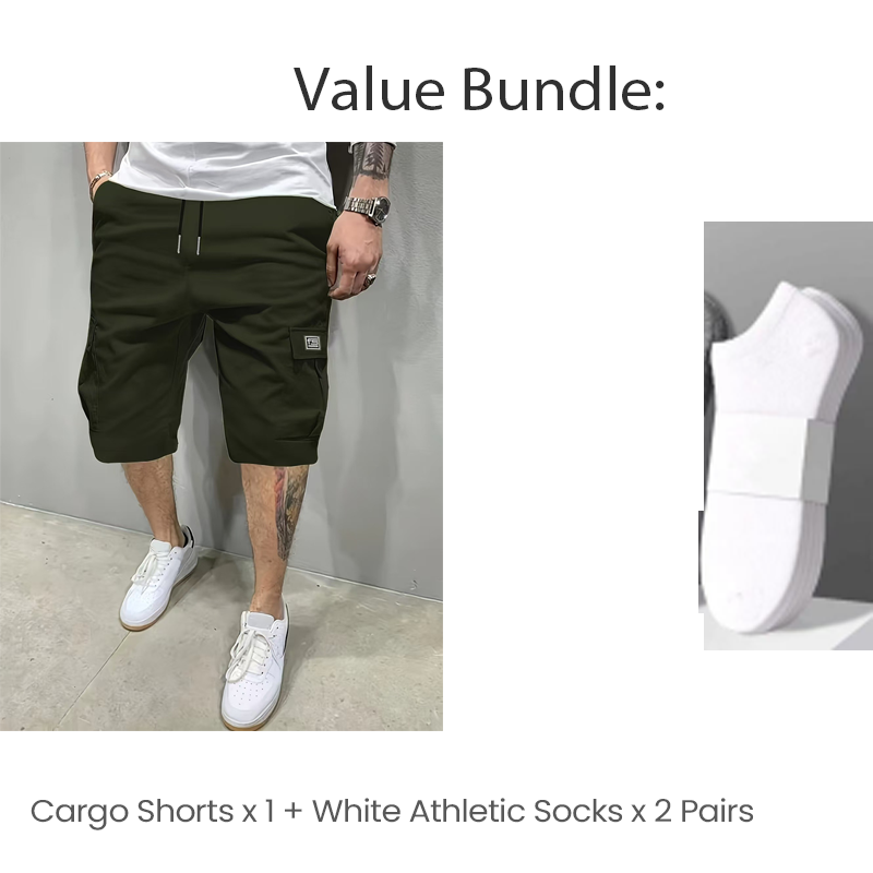 📢📢56 % Rabatt!! ⏰Leichte Cargoshorts – Atmungsaktives Material, knielang. Sichere Taschen für Handy und Schlüssel. Bequem den ganzen Tag. ✅☀️