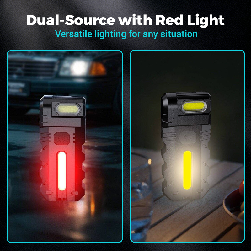 💎 54 % RABATT! 💎 180° drehbare LED-Arbeitsleuchte – Zweistrahler, Magnetfuß und USB-C-Ladeanschluss