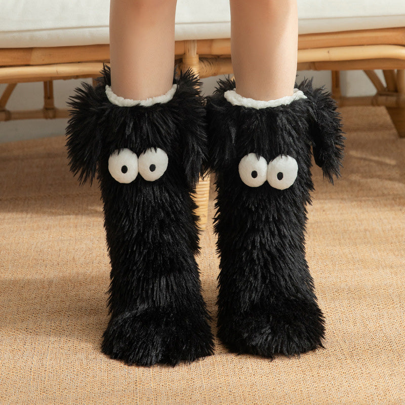 💗LETZTER TAG DES SALE – 50 % RABATT⚡ÜBER 50.000 VERKAUFT💕Plüsch-Hausschuhe für Damen, Socken, Bodensocken, Winter, für zu Hause, dick, mit Fleece gefüttert, rutschfest, Plüsch-Schneesocken für Erwachsene, Schuhüberzüge
