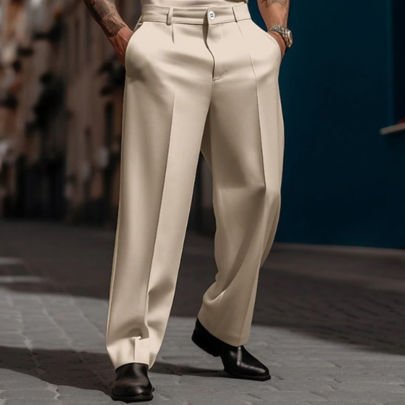 👖✨ Lässige Herrenhose mit Bundfalten und weitem Bein Perfekt für entspannte City-Styles ✓ Atmungsaktive Qualität ✓ Vielseitig kombinierbar Jetzt sichern!