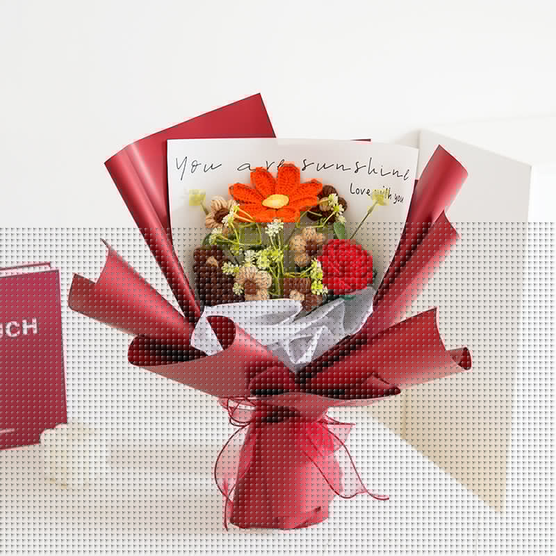 🔥Solange der Vorrat reicht 61 % Rabatt!🎉Handmade Delicate Crochet Flower Bouquet