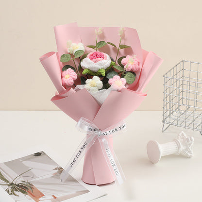 🔥Solange der Vorrat reicht 61 % Rabatt!🎉Handmade Delicate Crochet Flower Bouquet