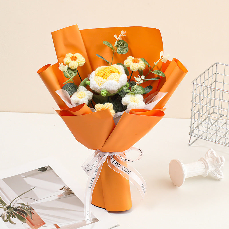 🔥Solange der Vorrat reicht 61 % Rabatt!🎉Handmade Delicate Crochet Flower Bouquet