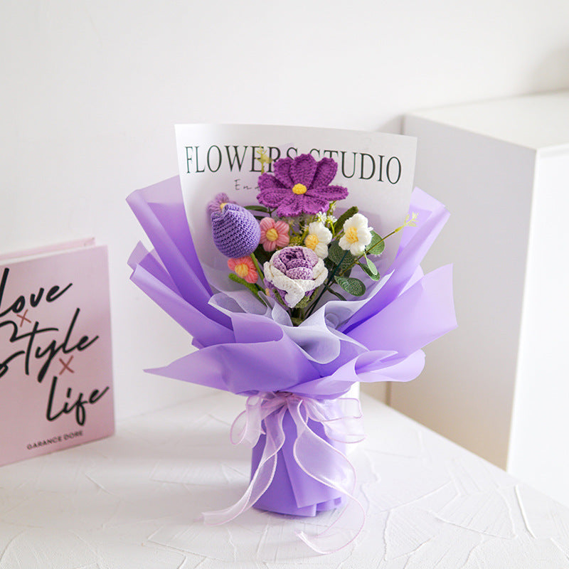 🔥Solange der Vorrat reicht 61 % Rabatt!🎉Handmade Delicate Crochet Flower Bouquet