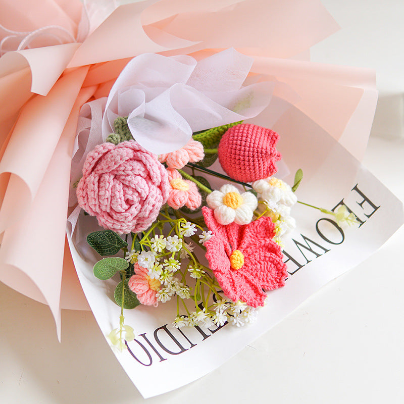 🔥Solange der Vorrat reicht 61 % Rabatt!🎉Handmade Delicate Crochet Flower Bouquet