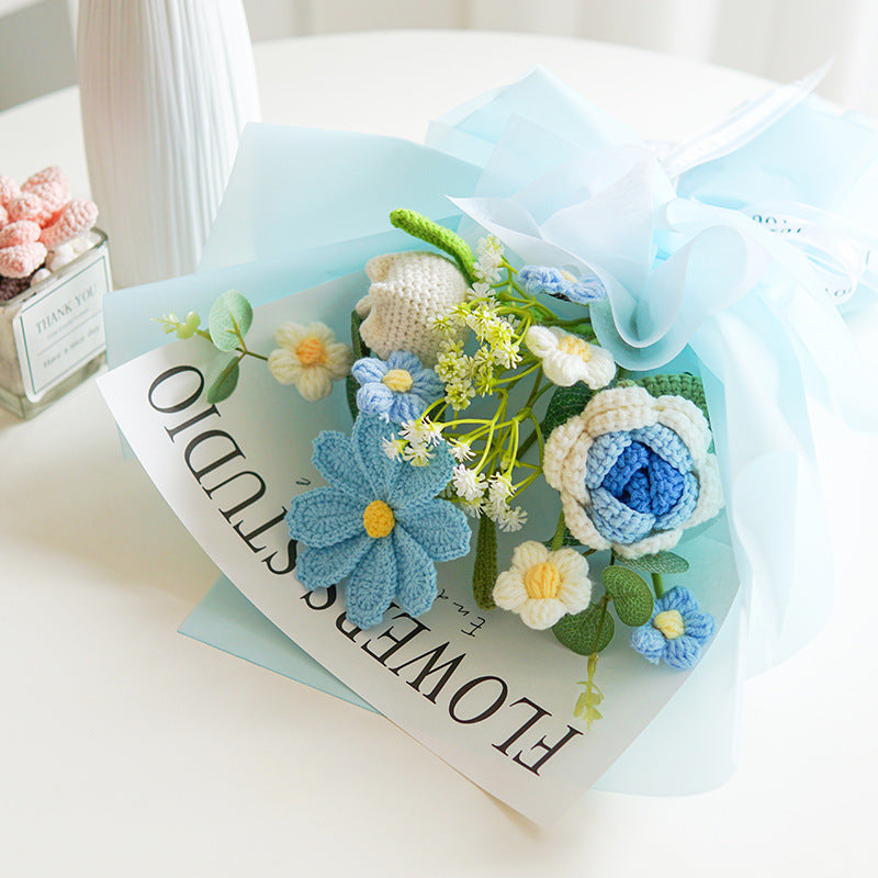 🔥Solange der Vorrat reicht 61 % Rabatt!🎉Handmade Delicate Crochet Flower Bouquet