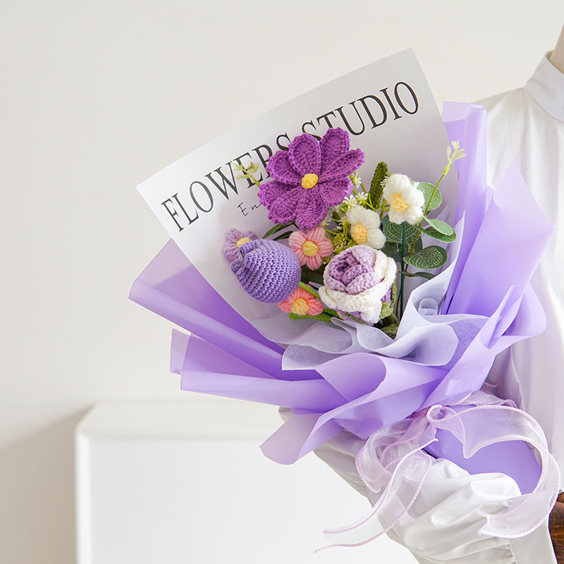 🔥Solange der Vorrat reicht 61 % Rabatt!🎉Handmade Delicate Crochet Flower Bouquet