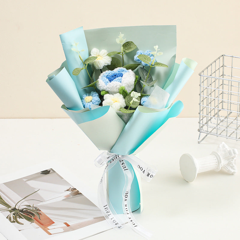 🔥Solange der Vorrat reicht 61 % Rabatt!🎉Handmade Delicate Crochet Flower Bouquet