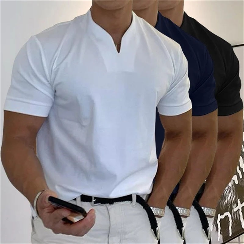 🏋️ Sportliches Herren V-Shirt aus Baumwolle – Ideal für Training & Freizeit👕