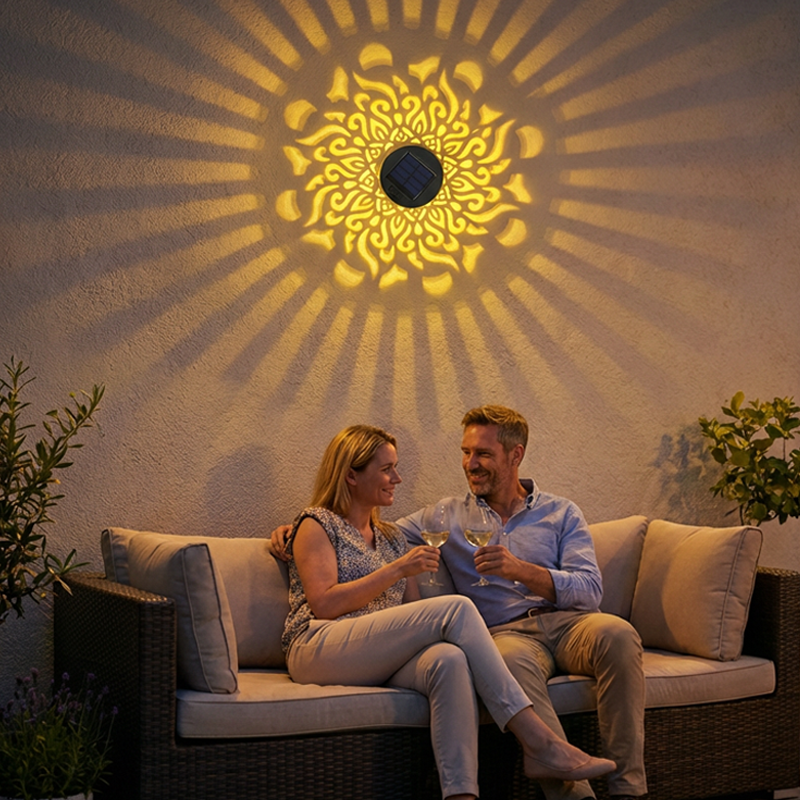 🌿💡 Solar-Mandalaleuchte 2-in-1: Boden- & Wandleuchte für Garten & Terrasse 🌙✨ mit Vintage-Projektion, rostfrei & IP65 – 59% RABATT!