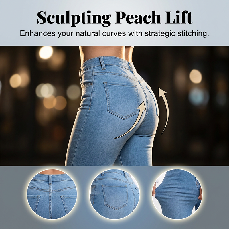 🔥Solange der Vorrat reicht 56 % Rabatt!🎉Elastische Schlagjeans für Damen mit hoher Taille💫