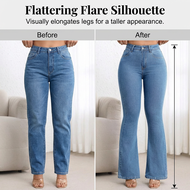 🔥Solange der Vorrat reicht 56 % Rabatt!🎉Elastische Schlagjeans für Damen mit hoher Taille💫