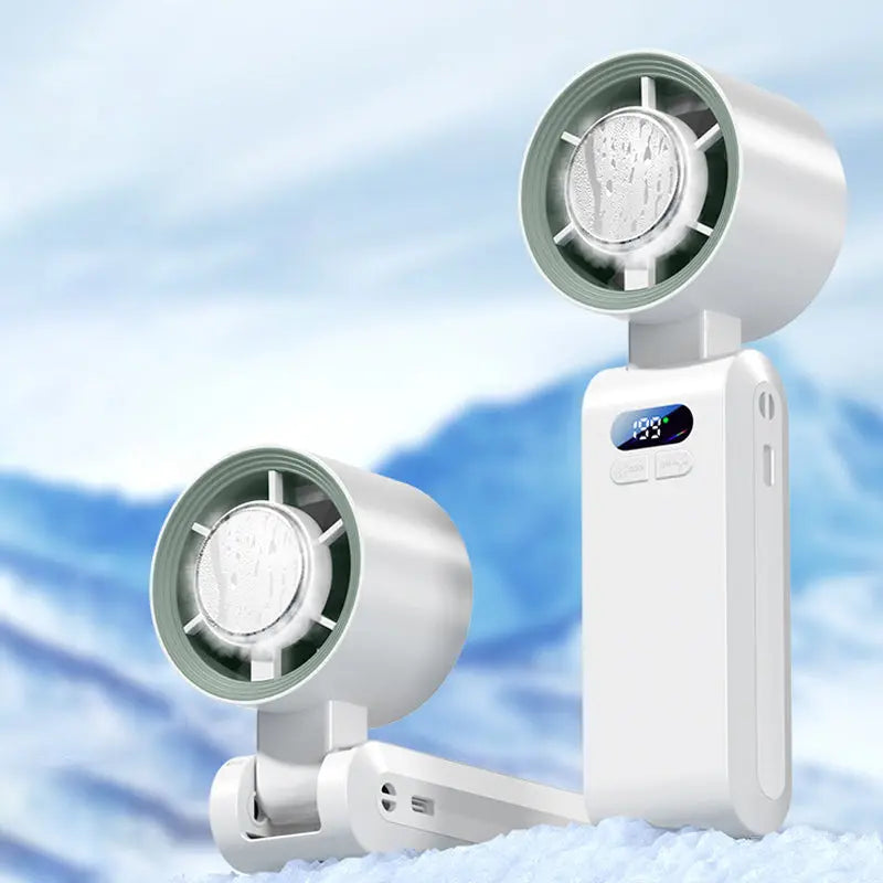 🌀【Drei-in-Eins-tragbarer Klimaanlagenventilator】—— ✨Nehmen Sie die kühle Brise überallhin mit, ❄️ mit einer Windkraft, die stark genug ist, um Ihre Haare tanzen zu lassen! 💨💃