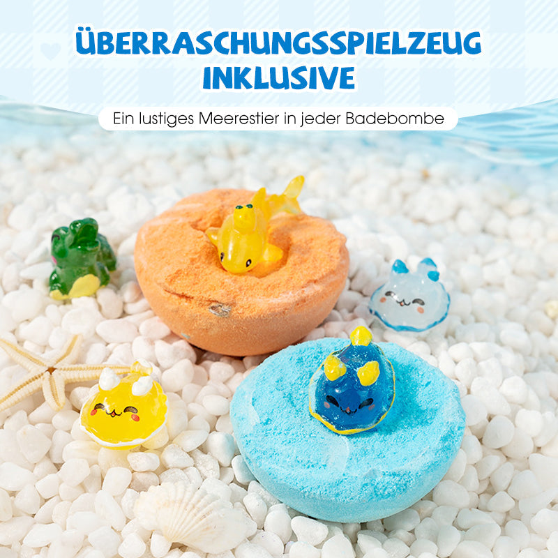 💥💥 Kostenloser Versand ab einem Artikel 🛁 [12-teiliges Geschenkset mit Badekugeln für Kinder 💙] – 12 Tage lang jeden Tag eine neue Überraschung aus der Unterwasserwelt! 🐳 🎁