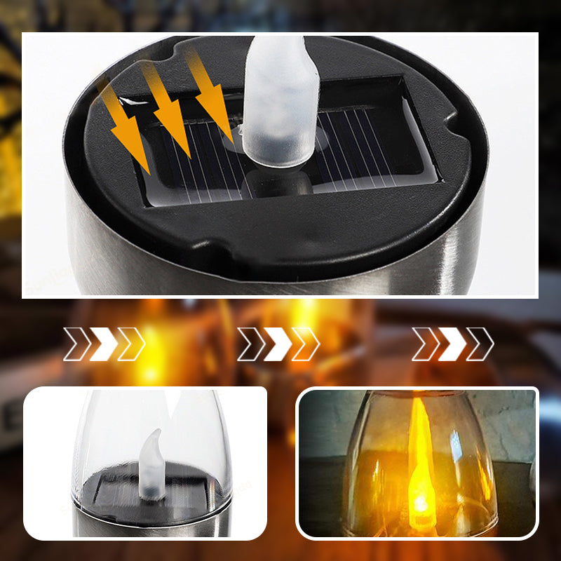 🕯️🌞 Solar-Kerzenlicht für draußen – Wetterfest, stimmungsvolles Garten- & Terrassenlicht💫✨