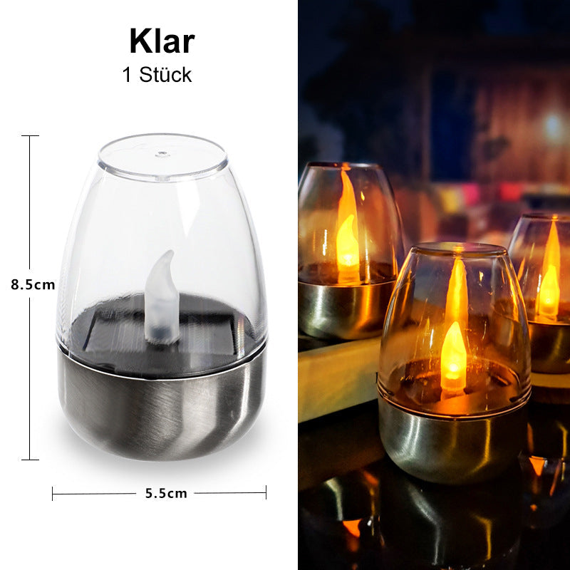 🕯️🌞 Solar-Kerzenlicht für draußen – Wetterfest, stimmungsvolles Garten- & Terrassenlicht💫✨