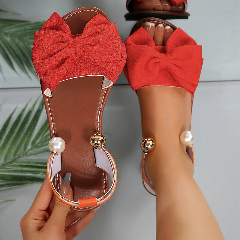 Stilvolle Riemchen-Sandalen mit Perlen-Detail