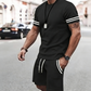 👕2-teiliges Set aus gestreiftem T-Shirt und Shorts für Herren💫🔥