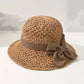 👒✨Eleganter Sonnenhut aus geflochtenem Stroh mit Schleife