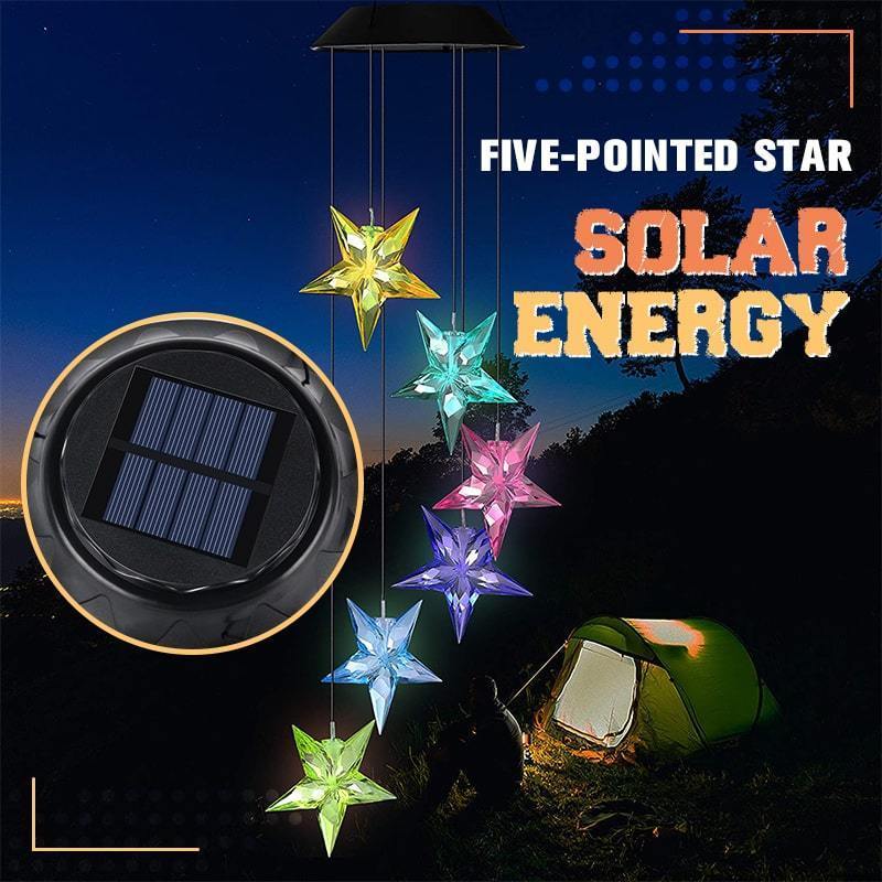 ✨Solar LED Windspiel mit Schmetterlingen – Farbwechselnd, Herzdesign für Garten und Balkon🦋🌈