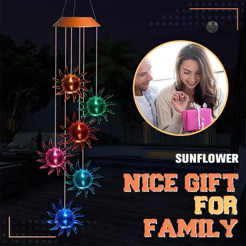 ✨Solar LED Windspiel mit Schmetterlingen – Farbwechselnd, Herzdesign für Garten und Balkon🦋🌈