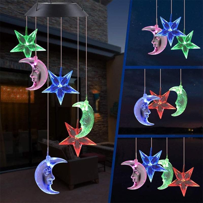 ✨Solar LED Windspiel mit Schmetterlingen – Farbwechselnd, Herzdesign für Garten und Balkon🦋🌈