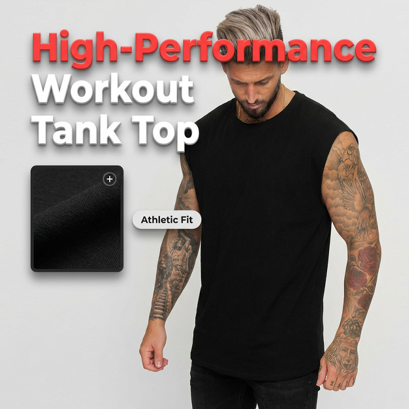 🏋️‍♂️✨ Ärmelloses Tanktop für Herren – idealer Tragekomfort beim Sport 🏃