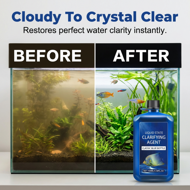 🔥 52 % Rabatt 💥 💧【Schnellwirkender Wasserklärer für Aquarien】 – Einfach einfüllen, und das trübe Wasser klärt sich von selbst – die Fische schwimmen, als wären sie in der Luft! 🐠✨