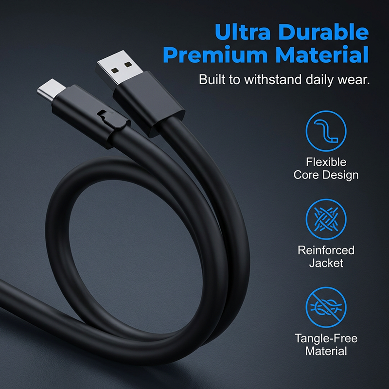 ✨🔥Zuschneidbares und reparierbares USB-C Schnellladekabel