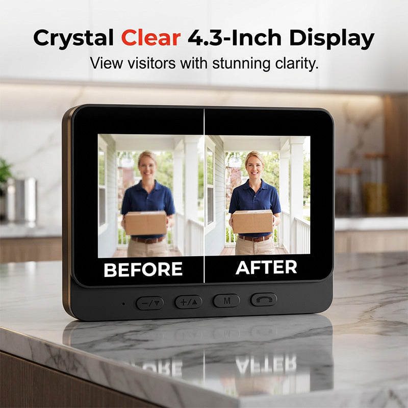 🚪📺 50% RABATT! Intelligente Video-Türklingel mit 4,3-Zoll-Display – WLAN, Nachtsicht & Zwei-Wege-Audio für maximale Sicherheit ✨