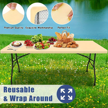 Passgenaue Tischdecke aus Spandex für rechteckige und quadratische Tische
