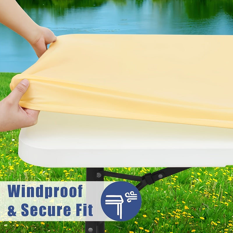 Passgenaue Tischdecke aus Spandex für rechteckige und quadratische Tische