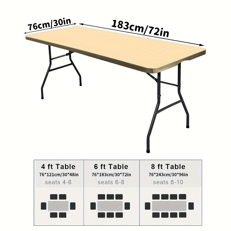 Passgenaue Tischdecke aus Spandex für rechteckige und quadratische Tische