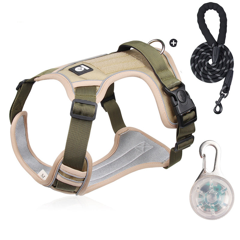 📢📢50 % RABATT !! ⏰Hundegeschirr ohne Zugkraft mit Leine und Halsband mit LED