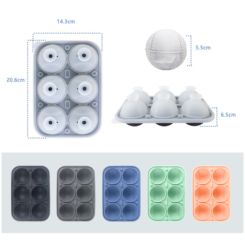 Eiswürfelform in Form eines Baseball-Balls