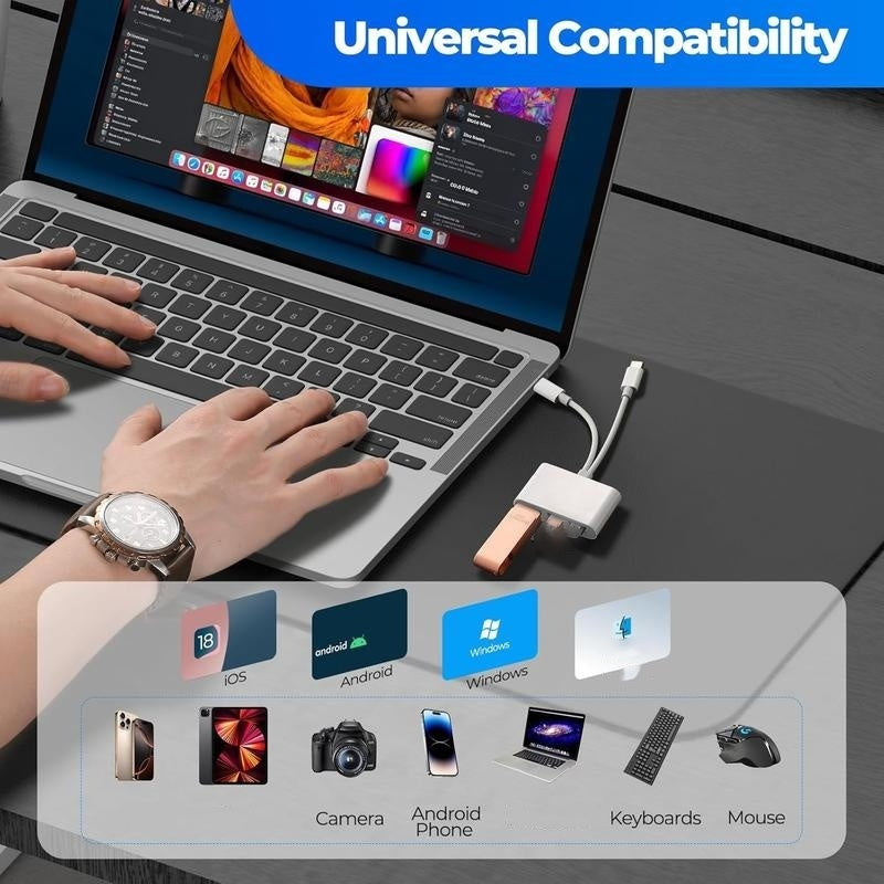 3-in-1 USB-C Speicherkartenleser