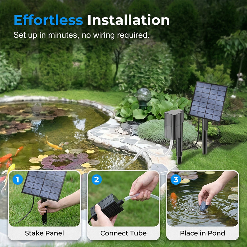 🚚 Nachschub ist da – schnell sein lohnt sich! 🐟Solar-Teichbelüfter mit Luftpumpe