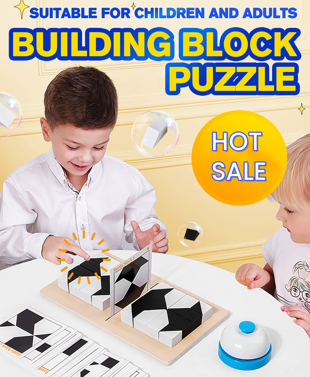 🔥Super-Aktion: 50 % Rabatt!🔥 Kreatives Schwarz-Weiß-Puzzle-Set für Kinder