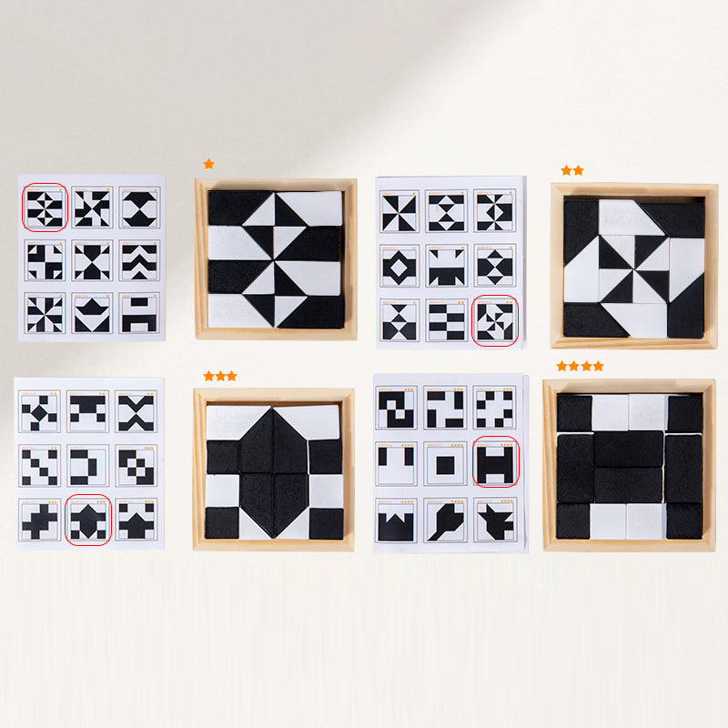 🔥Super-Aktion: 50 % Rabatt!🔥 Kreatives Schwarz-Weiß-Puzzle-Set für Kinder