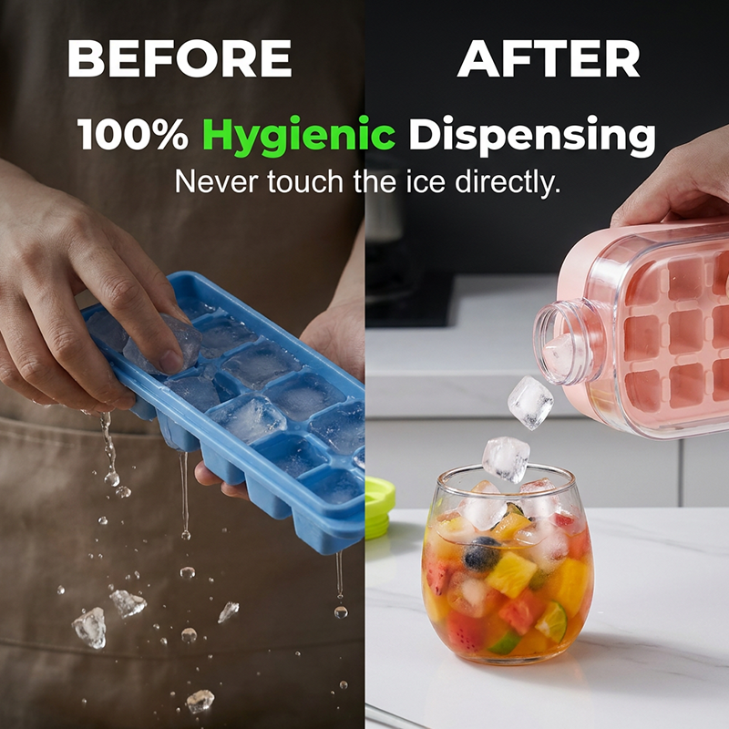 2-in-1 Ice Cube Maker Water Bottle