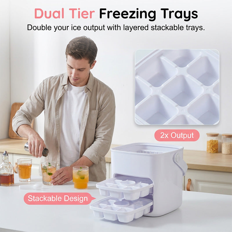 Tragbarer Eisbehälter in Pressform